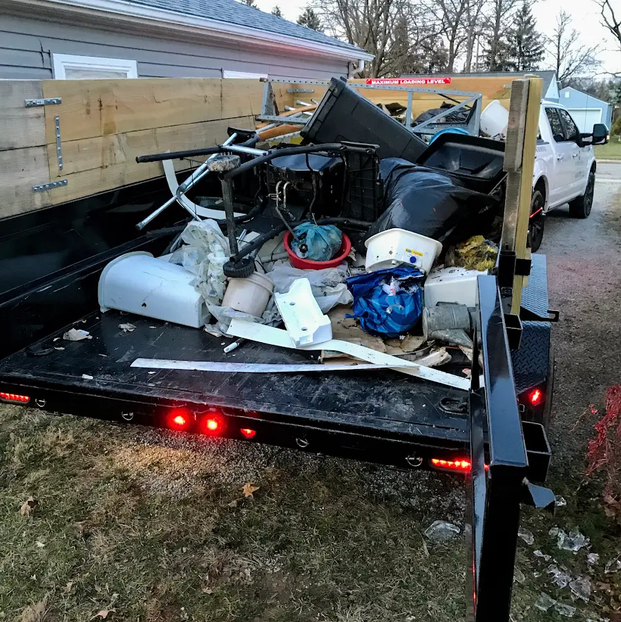 Roll-off dumpster delivered to a residential driveway in Safety Harbor